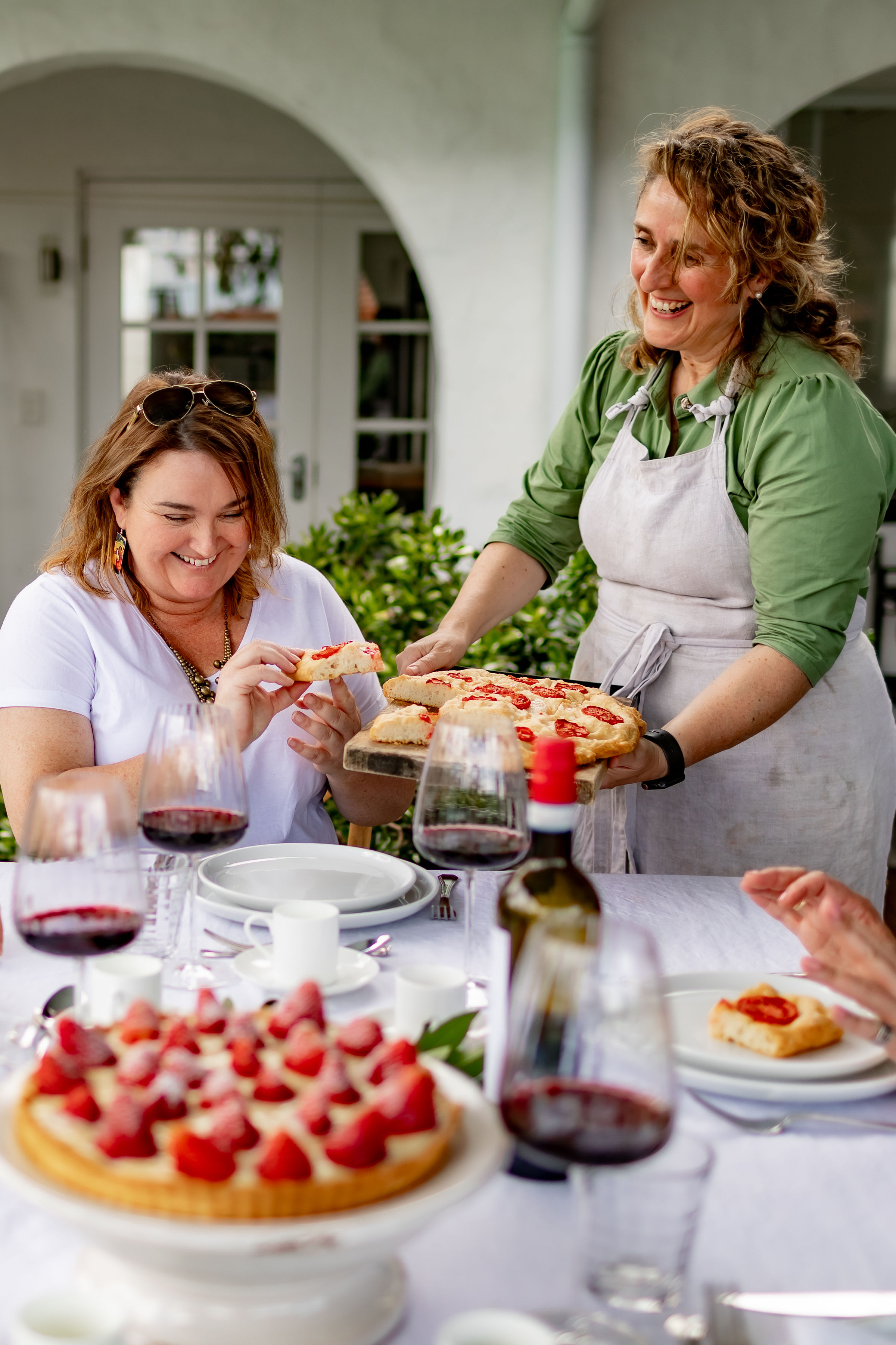 Angela Palermo hosting a private Italian dinner