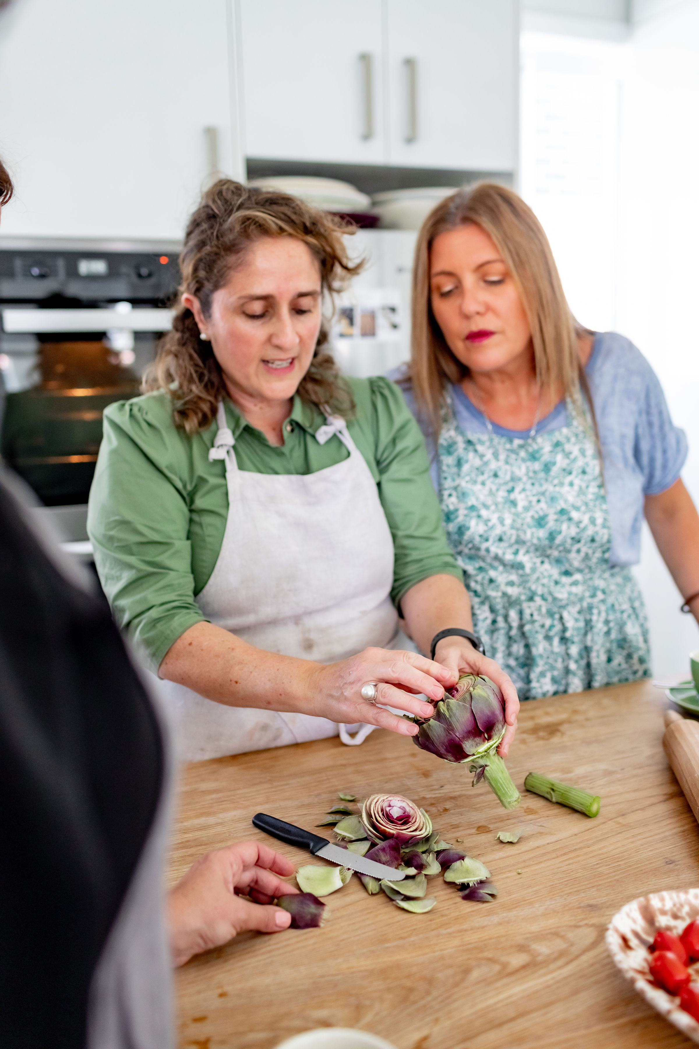 Angela Palermo teaching at The Village Cooks